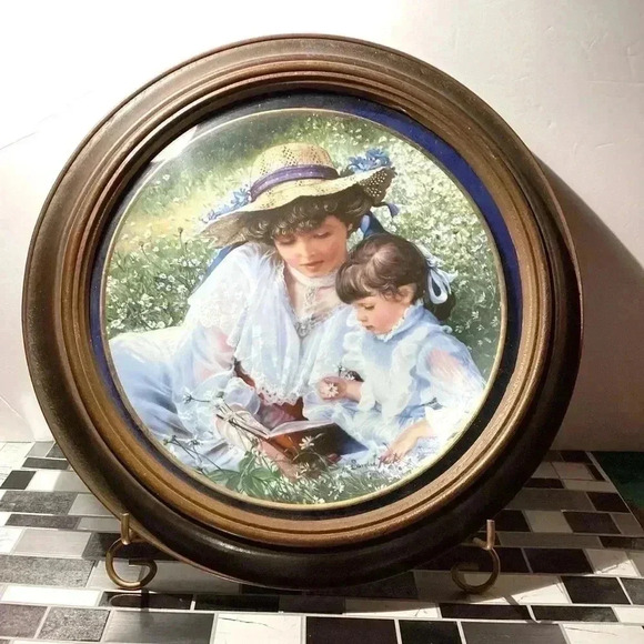 Once Upon A Time Collector Plate Sandra Kuck Mothers Day 1985 Reco Signed - Picture 4 of 5